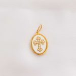 WHITE CROSS CHARM